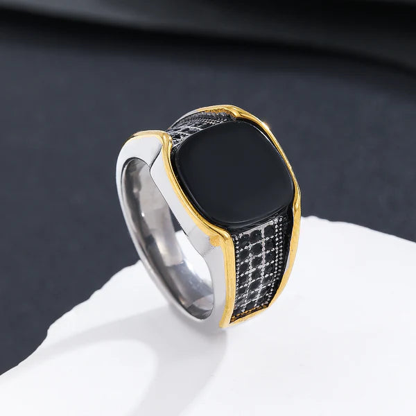 Royal Square Silver Ring