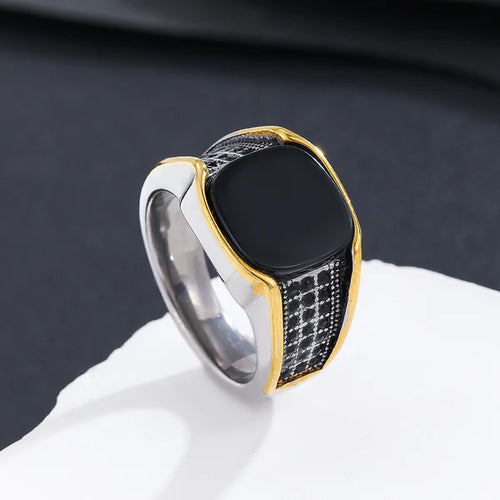 Royal Square Silver Ring