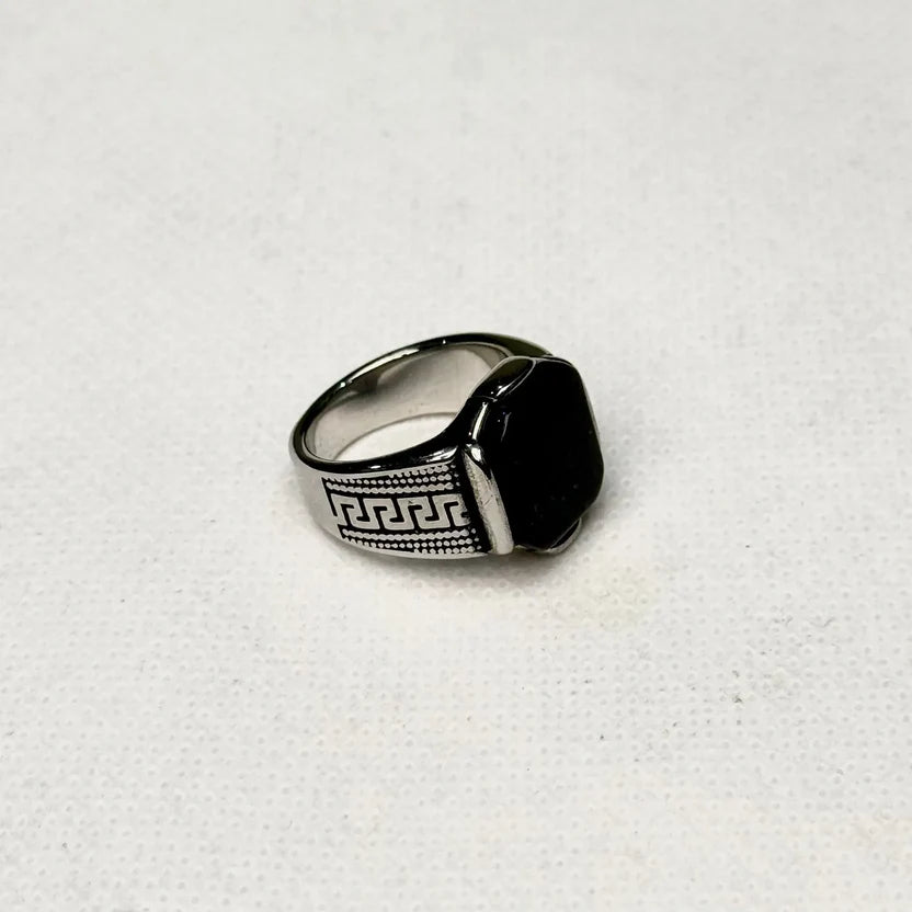 Nabest Stainless Onyx Black Gemstone Ring
