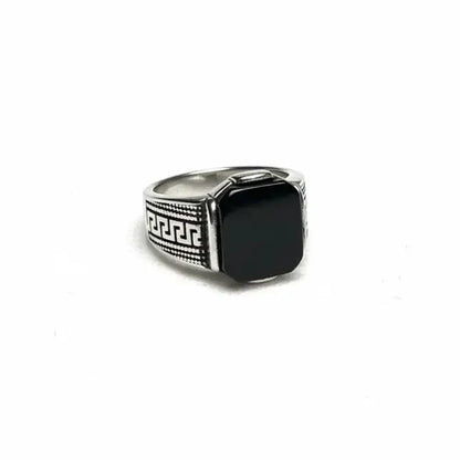 Nabest Stainless Onyx Black Gemstone Ring