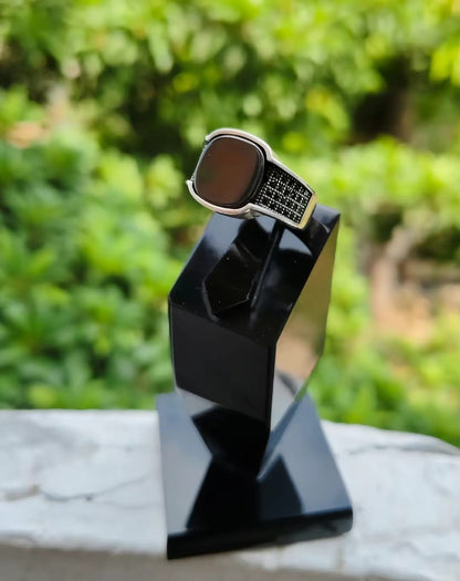 TURKISH BLACK ONYX RING 316-L