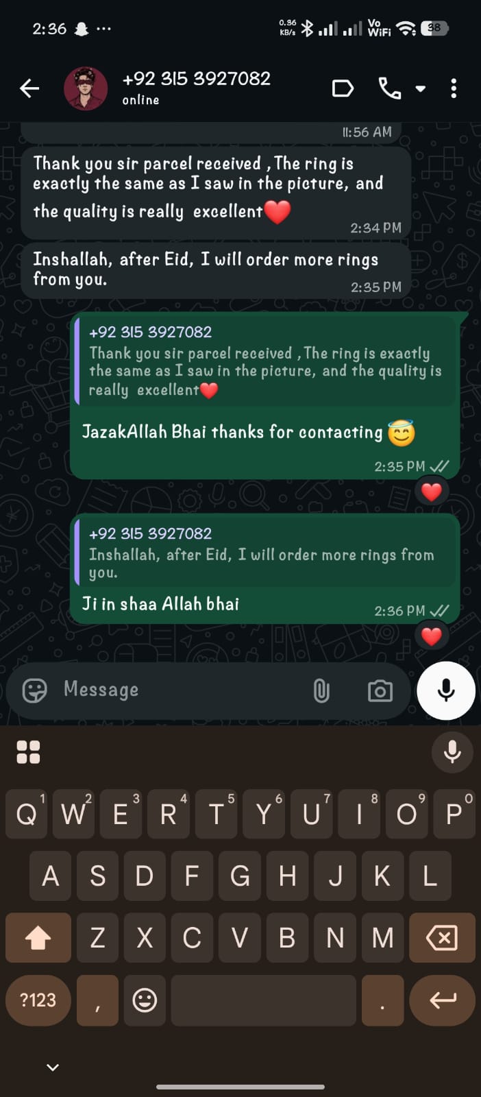 Customer review