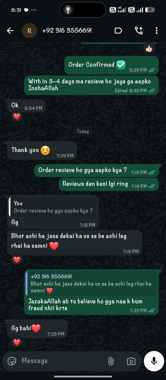 Customer review