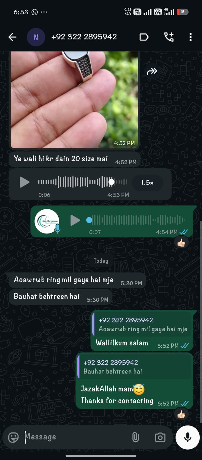 Customer review
